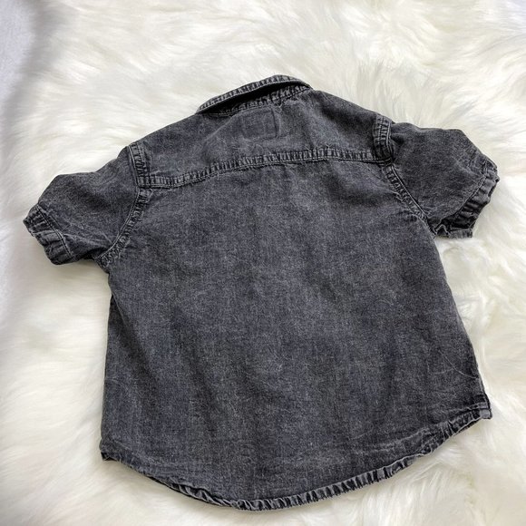 AG Adriano Goldschmied Kids Toddle's 2T Grey Denim Jean Shirt Button Down - Picture 2 of 7